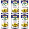El Faro 6 x350g tins (150 grams drained/tin) Spanish Green Manzanilla Olives Filled With Anchovy view 1