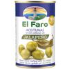 El Faro 3 x350g tins (3 x 150 Grams Drained ) Spanish Green Pitted Manzanilla Olives Picante Filled with hot Jalapeo Pepper Snack view 2