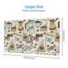 Coffee and Sweets Sugar Extra Large Rubber Keyboard Pad - 15.8x29.5in Ergonomic Mouse Pad for Gaming and Office Use view 2