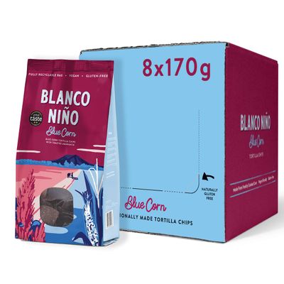 Blanco Nio - Traditional Tortilla Chips - Blue Corn - 8 x 170g