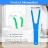 4Pcs Blue and Green Dental Floss Holder, Reusable Flosser Picks, Interdental Toothpick Flossers Reusable Floss Handle Holder for Oral Teeth Clearing, Adults and Kids Dental Tools Interdental Cleaning view 2