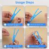 4Pcs Blue and Green Dental Floss Holder, Reusable Flosser Picks, Interdental Toothpick Flossers Reusable Floss Handle Holder for Oral Teeth Clearing, Adults and Kids Dental Tools Interdental Cleaning view 3