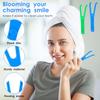 4Pcs Blue and Green Dental Floss Holder, Reusable Flosser Picks, Interdental Toothpick Flossers Reusable Floss Handle Holder for Oral Teeth Clearing, Adults and Kids Dental Tools Interdental Cleaning view 4