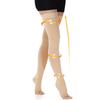beister 15-20 mmHg Open Toe Medical Compression Stockings for Women Men, Thigh High Graduated Compression Socks with Dot Silicone Band, Support Circulation Pressure Stockings for Varicose Veins, Edema view 1