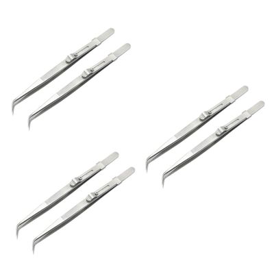 MAGICLULU 6pcs Professional Piercing Tweezers Set Multifunctional Steel Nail Art Tools Kit for Manicure Jewelry Making and Grooming