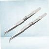 MAGICLULU 6pcs Professional Piercing Tweezers Set Multifunctional Steel Nail Art Tools Kit for Manicure Jewelry Making and Grooming view 3