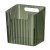 Derefine Household Refrigerator Storage Box Refrigerator Vegetable and Fruit Storage Box Refrigerator Side Storage Containers Green Clear Vertical Pattern Storage Box view 1