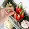 Derefine Household Refrigerator Storage Box Refrigerator Vegetable and Fruit Storage Box Refrigerator Side Storage Containers Green Clear Vertical Pattern Storage Box view 2