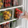 Derefine Household Refrigerator Storage Box Refrigerator Vegetable and Fruit Storage Box Refrigerator Side Storage Containers Green Clear Vertical Pattern Storage Box view 3