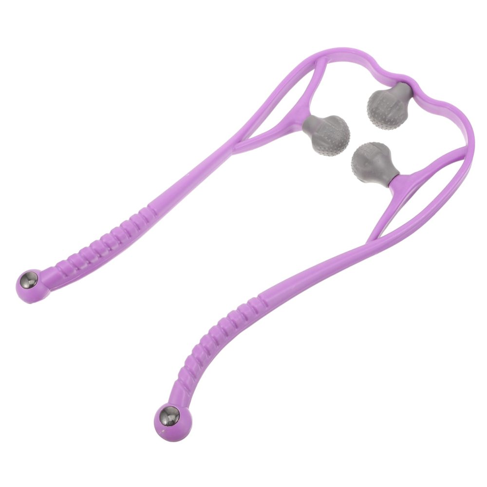 FRCOLOR Cervical Massager Manual Roller for Neck Shoulder Shiatsu Massage Portable Neck Massager Random for Travel Use