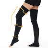 beister 15-20 mmHg Open Toe Medical Compression Stockings for Women Men, Thigh High Graduated Compression Socks with Dot Silicone Band, Support Circulation Pressure Stockings for Varicose Veins, Edema view 1