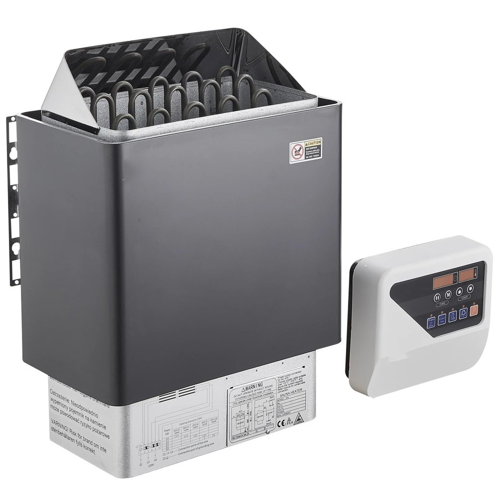 Electric Sauna Furnace, 3KW Sweat Steam Furnace Equipment with Digital Display External Controller, Applicable Space: 2-4m, Allowing You To Reduce Stress and Improve Sleep Quality