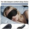 100% Blackout Sleep Mask for Women Men, Zero Eye Pressure Eye Mask, Sleeping Mask for Side Sleepers, Lycra Fabric 3D Contoured Cup Blindfold with Adjustable Strap for Home/Work, 3D Black view 2