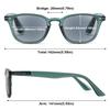 ABETOS Retro Reading Sunglasses Men Women Tinted Sun Readers Spring Hinges Anti Blue Light UV400 Protection Classic Vintage Outdoor Eyeglasses, Clear Green 1.0 view 3