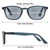 ABETOS Retro Reading Sunglasses Men Women Tinted Sun Readers Spring Hinges Anti Blue Light UV400 Protection Classic Vintage Outdoor Eyeglasses, Clear Blue 2.5 view 3