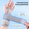 Comfortable Wrist Brace Pain Relief Wristband for Sprained Carpal Tunnel Arthritis Adjustable Compression Support Recovery Protection Breathable Mesh Grey Right Hand view 2