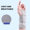 Comfortable Wrist Brace Pain Relief Wristband for Sprained Carpal Tunnel Arthritis Adjustable Compression Support Recovery Protection Breathable Mesh Grey Right Hand view 4