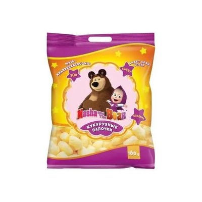 Sweet Corn Sticks "Masha and the Bear" with Sweet Flavour 160g (Pack of 3) | " " 160