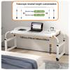 Mobile Standing Laptop Table Over Bed King Queen,Over Bed Desk Overbed Table With Wheels,Rolling Desk Over Bed Adjustable Height & Length Works As Bar Table, Dining Table Or Laptop Bed Table (Color : view 2