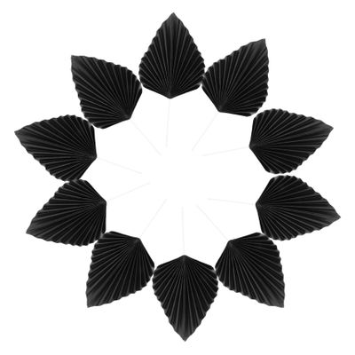 Ciieeo 10pcs Palm Leaves Cake Decorations Paper Fan Cake Decor Paper Fan Cupcake Ornament Cake Toer Palm Leaves Palm Leaf for Cakes for Birthday Parties