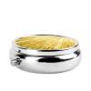 Gold Bling Print Round Pill Box,Portable Mini Metal Pill,Pill Box 3 Compartment Medicine Pill Case view 3