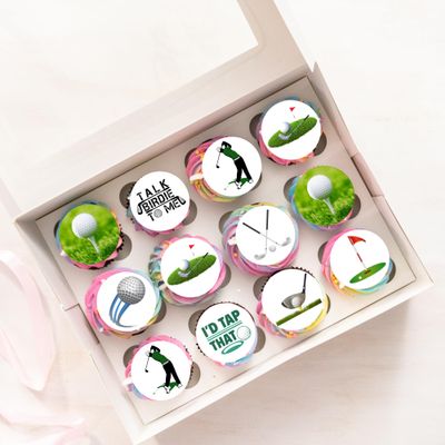 20 x Pre-Cut Golf Golfing Sport Edible Wafer Cupcake Toppers Cake Decoration Decor