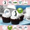 20 x Pre-Cut Golf Golfing Sport Edible Wafer Cupcake Toppers Cake Decoration Decor view 2