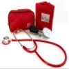 Aneroid Blood Pressure Sphygmomanometer Monitor, Stethoscope, Pen Light (Pen Torch), Tourniquet, Nurse Watch, Lanyard ID Card Holder - Starter Set (Red with Butterfly Watch) view 2