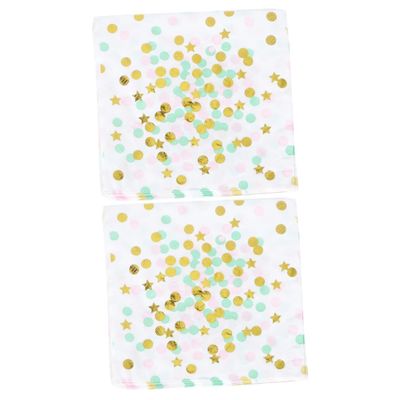 Didiseaon 40pcs Stars and Dots Napkins Printed Dinner Napkins for Party for Wedding and Birthday Decorations Featuring Dots Pattern
