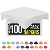 Party Solids White Paper Napkins Everyday 100 Pcs 2 Ply 11.43cm x 11.43cm White Cocktail Napkins Paper Everyday for Parties & Party Supplies view 1