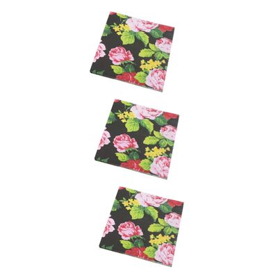 Didiseaon 3pcs Floral Napkin Tissue Paper 2-Layer Party Decorations for Wedding Birthday