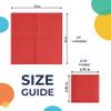 Party Solids Red Paper Napkins Everyday 100 Pcs 2 Ply 11.43cm x 11.43cm Red Dinner Napkins Bulk for Parties & Party Supplies view 3