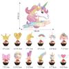 25 Pcs Cupcake Toppers, Unicorn Cake Toppers for Girls Birthday, Unicorn Cake Decorations, Unicorn Party Supplies Children Birthday Wedding Cake Decorations view 2