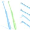 2 Pcs Interdental Toothbrush Single Tufted Toothbrush Soft Toothbrush Tufted Brush for Orthodontic Braces Detail Cleaning (Green/Sky Blue) view 1