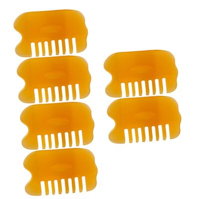FRCOLOR 6pcs Gua Sha Scraping Comb Natural Multifunctional Comb Scalp Massager Gua Sha Massage Tool for Hair Care and Scalp Relief