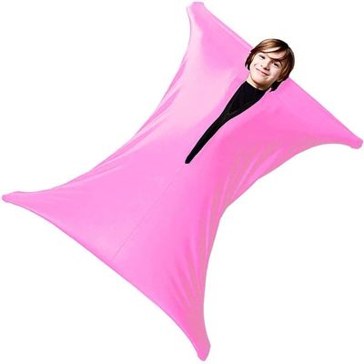 SSIMOO Sensory Body Sock Fun Dynamic Movement Socks Body Awareness Socks Safe Breathable Deep Pressure Sensory Autism Toys For Kids 3-18 (Color : Pink, Size : M/Medium-69 * 119cm)