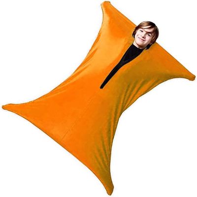 SSIMOO Sensory Body Sock For Kids, Full Body Sock Provides Deep Pressure Input, Relaxing Sensory Toys For Autistic Children (Color : Orange, Size : S/Small-69 * 102cm)
