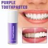 Calager 30ML Purple-Color Teeth Whitening Toothpaste Teeth Stain Removal Gums Care Purple Water-Soluble Dye to Correct Yellow Teeth 1pc view 2