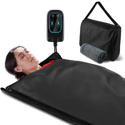 Household Sauna Blanket, Beauty Salon Home Detoxification and Dehumidification Hot Compress Sweat Steaming Blanket with Intelligent Controller, Temperature and Time Setting Function