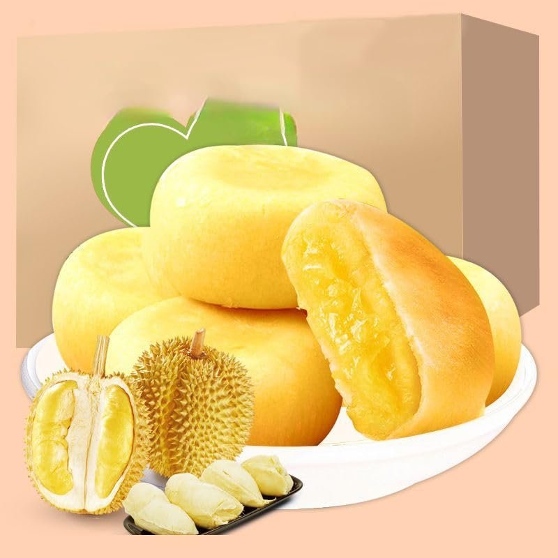 Durian cake,casual pastry snacks (5/10/20/30/50 PSC) healthy and nutritious breakfast snacks, instant food, delicious Chinese snacks gifts, coarse grain food (20pcs)