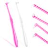 2 Pcs Interdental Toothbrush Single Tufted Toothbrush Soft Toothbrush Tufted Brush for Orthodontic Braces Detail Cleaning (White/Rose Red) view 1