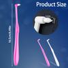 2 Pcs Interdental Toothbrush Single Tufted Toothbrush Soft Toothbrush Tufted Brush for Orthodontic Braces Detail Cleaning (White/Rose Red) view 3