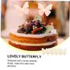 COLLBATH 25pcs Cake Decorations Set Pink and Gold Butterfly Cake Adornment for Party Festival and Birthday Decor view 2
