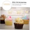 COLLBATH 25pcs Cake Decorations Set Pink and Gold Butterfly Cake Adornment for Party Festival and Birthday Decor view 3