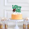 1/2 Way to One Cake Topper, Ruby Half Birthday Dcor, Half Way to One, 1/2 Birthday Party Decorations for Baby, Green & Brown Glitter view 2