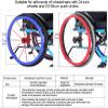 FNEDYHK Silicone Wheelchair Push Rim Covers, Non-Slip Wear-Resistant Wheelchair Rear Wheel Cover, Improve Grip And Traction, Wheelchair Push Rim Grips Covers, Wheelchair Accessories,F,24in view 3