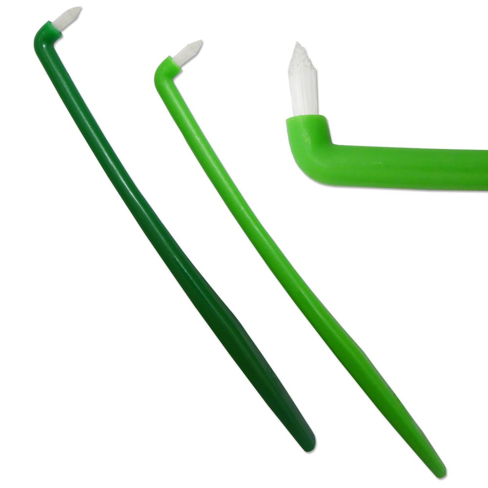 2 x Slim Firm Interspace Toothbrushes ~ Interdental Orthodontic Braces Teeth