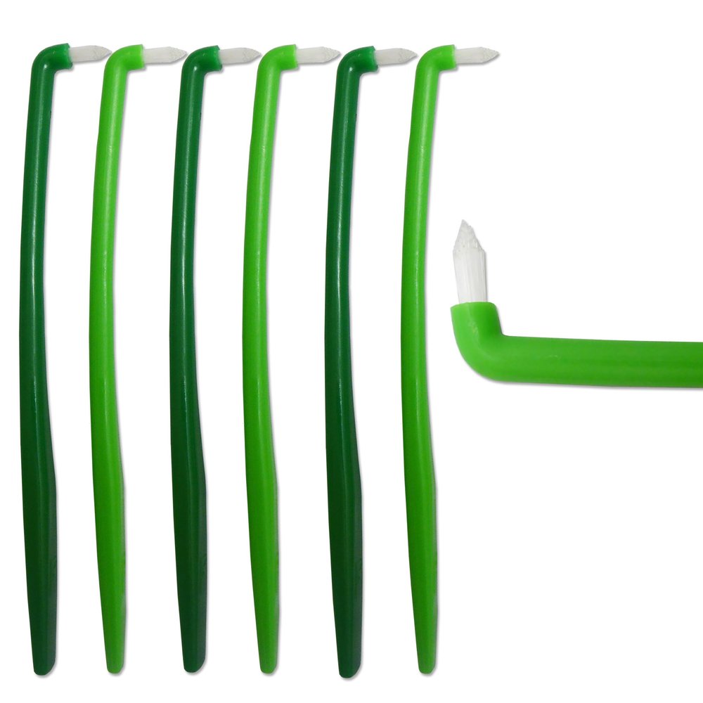 6 x Slim Firm Interspace Toothbrushes ~ Interdental Orthodontic Braces Teeth