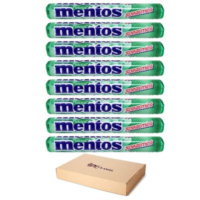 8 Packs Mentos Spearmint Flavored Chewy Dragees Refreshing Soft Candies Sold By VR Angel