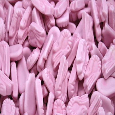 1kg Pink Strawberry Shrimps Foam Sweets Candy Pick & Mix Sweets Gummy Resealable Pouch Share Bag